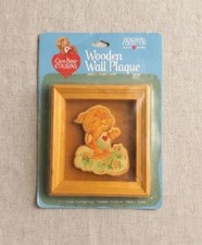 Vintage 1985 Care Bear Cousins Brave Heart Lion Wooden Wall Plaque Sealed New picture