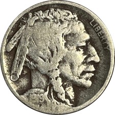1919-S-Buffalo Nickel-full date and mint mark-better date-  picture