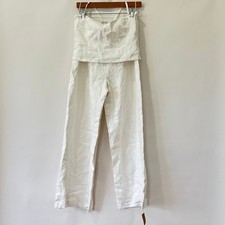 NEW NWT Reformation Jaida Linen Two Piece Set White Size XL picture