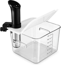 Sous Vide Container 12 Quart Collapsible Hinged Lid For Cooker Transparent picture