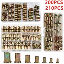 300/165/100PCS BoxRivet Nut Kit Mixed Zinc Steel Rivnut Insert Nutsert Threaded  picture
