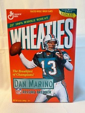 Dan Marino Miami Dolphins Record Breaker Wheaties Never Been Open Cereal Box picture