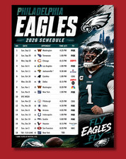Philadelphia Eagles Schedule Magnet  2026-2027 (5 x 7 inches) High Definition picture