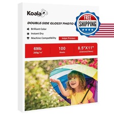 Koala Thick Photo Paper 8.5x11 High Glossy Double Sided 100 Sheets 260gsm Inkjet picture