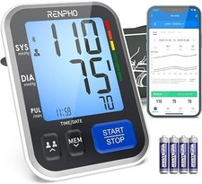 RENPHO Blood Pressure Monitor Home Use Bluetooth Smart BP Machine Gift for Mom picture