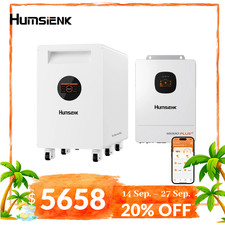 Humsienk 48V 628Ah 32kWh LiFePO4 Battery +12KW Solar Hybrid Inverter Split Phase picture