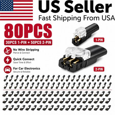80 PCS Plug-In Quick Wire Connectors, Reusable Clamp Terminal Blocks for Cables picture