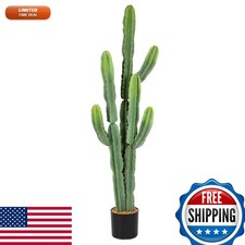 Nafresh 5ft UV-Resistant Artificial Cactus – Large Faux Cowboy Indoor Outdoor picture
