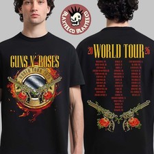 Vtg Guns N' Roses World Tour 2026 Admat Concert T-Shirt S-5XL picture
