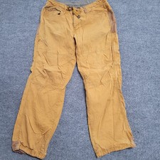 Prana Pants Mens Size 34 Mustard Yellow Organic Cotton Climbing Outdoor Rugged picture