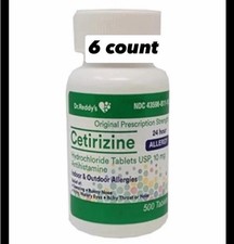 6 Allergy Relief | Cetirizine HCL 10 mg | 500 Count Tablet 24 Hour Zyrtec 11/28 picture