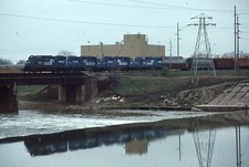 Duplicate Train Slide Conrail #7675 Dayton  1990 #18 picture