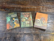 Vintage The Three Investigators Hardcover Book Lot of 3 Blue Spiderweb Endpapers picture