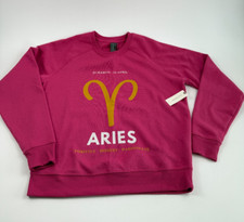 Anthropologie Aries Long Sleeve Zodiac Sweatshirt by Catherine O'Sullivan XS NWT picture