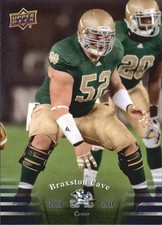 2013 Upper Deck Notre Dame #91 Braxston Cave - FB picture
