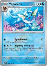 Vaporeon (Master Ball Pattern) Rare SV: Prismatic Evolutions 022/131 NM picture