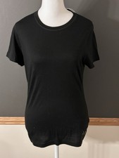 NWT Smartwool Women's Merino Wool Short Sleeve Tee T-shirt Black Size Small picture