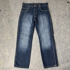 Vintage Southpole Jeans Mens 34x32 Baggy Faded Blue Brown Tab 4180 Y2K Grunge picture
