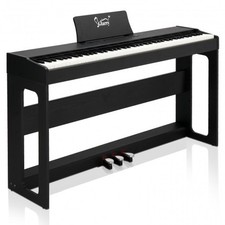 Glarry GDP-104 88-Key Fully Weighted Hammer Action Digital Piano for Home Walnut picture