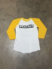 Official 1970s Playboy Baseball raglan True Vintage Single Stitch 50/50 Blend picture