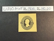 US Scott # U 210  Mint  Cut Square   SCV $ 190.00 picture