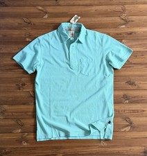 Relwen Pique Slot Polo Shirt Men's Sky Blue Short Sleeve picture