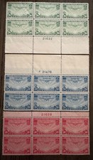 US Airmail China Clipper Plate Blocks of 6 Scott C20 C21 C22 MNH | Lot # Z133 picture