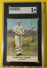 1961 Golden Press Hall of Fame - Home Run Baker #21 John F. on Card picture