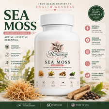 Certified Organic Sea Moss Capsules - Irish Sea Moss Bladderwrack Burdock Root picture