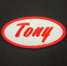 DEADSTOCK 1970s - 1980s TONY Oval Shaped Embroidered PATCH picture