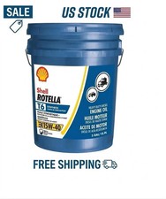 Shell Rotella T6 15W-40 Full Synthetic Diesel Engine Oil Wear Protection 5 Gallo picture