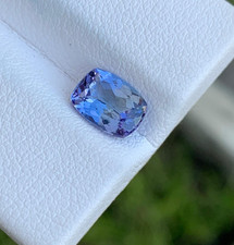 Certified 1.52 Cts Natural Blue Tanzanite Cushion Eye Clean Loose Gem Ring Stone picture