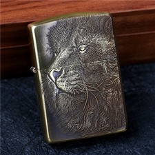 Lion Pride Family Zippo Lighter Double Sided 3D Relief Collectible Gift picture