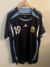 Adidas Adult Argentina Lionel Messi #19 2006 Vintage Away Jersey, Size Medium picture