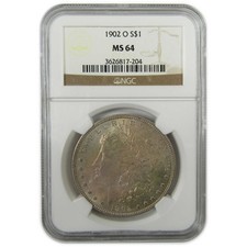 1902 O Morgan Silver Dollar MS 64 NGC $1 Coin Toned SKU:CP1661 picture