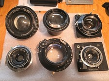 Linhof Xenotar Heliar Cooke Metrogon Vintage Large Format Lens 6 Pc. Estate Lot picture