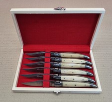 Set of 6 French Laguiole handle steak knives picture