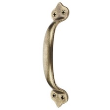 Vintage Solid Brass Pulls, Antique Copper|Rustic Barn Door Grab Handles|Kitch... picture