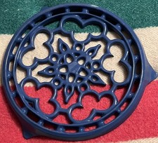 Vintage Cousances France Blue Enameled Cast Iron 8