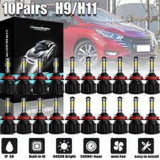 Wholesale 10Pair H11 LED Headlight Bulbs Kit 6500K Bright White Headlight Bulbs picture