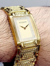Wittnauer Swiss Quartz Watch 25mm 2000's Iced Out N.MINT New Batt RARE  picture