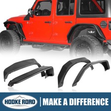 Hooke Road Steel Front + Rear Fender Flares Mud Guard for Jeep Wrangler JL 18-24 picture