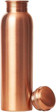 34oz Pure Copper Water Bottle - Handmade Smooth Finish - Ayurvedic Health picture