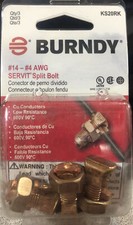 (3 Pack) Burndy KS20RK Servit Split Bolt Connectors #14 - #4 AWG picture