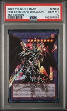 2026 YU-GI-OH RA05-RARITY COLLECTION 5 1ST EDITION RED-EYES DARK DRAGOON PSA 10 picture