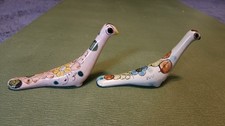 Vintage Tonala Mexican Pottery Bird Figurine Hand Painted Folk Art Signed picture