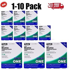 1-10 Pack Rugby Clear Nicotine 21mg Transdermal System Patch Step EXP 6/2028 picture