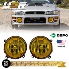DEPO JDM Yellow Glass Fog Light Pair For 1999-2001 Subaru Impreza 2.5 RS / WRX picture