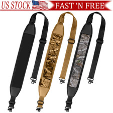 Camouflage 2 Point Rifle Gun Sling with Swivels & Neoprene Shoulder Padded Strap picture