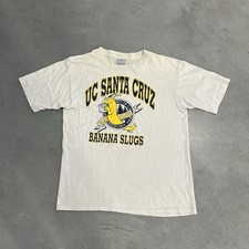Vintage 1996 UC Santa Cruz Banana Slugs Shirt Pulp Fiction Single Stitch Large picture
